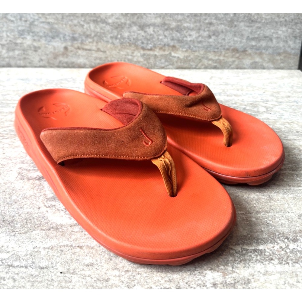 Jack West Rekofoam Orange Men's Sandals Flip Flops Slides Sz 10
